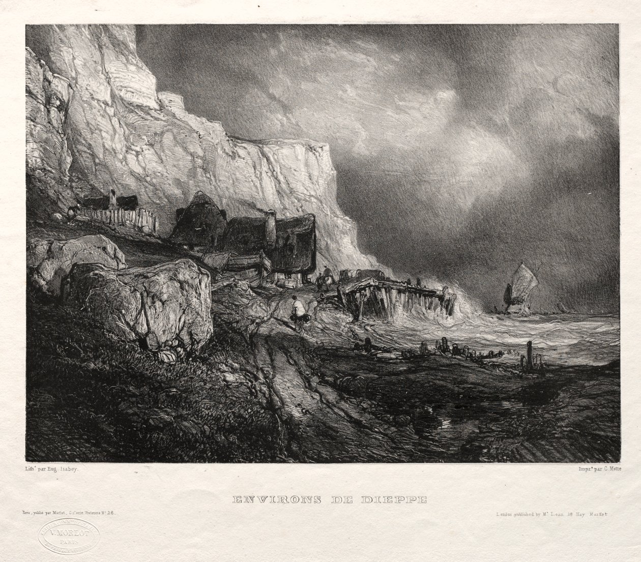 Hat tengerészgyalogos: Dieppe környéke alkotó: Eugene Isabey