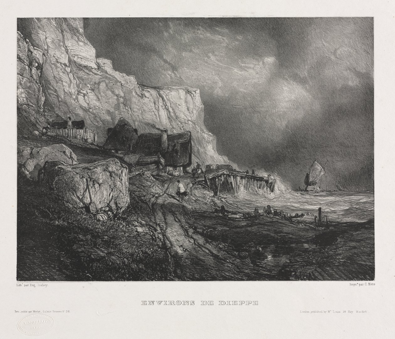 Hat tengerészgyalogos: Dieppe környéke alkotó: Eugene Isabey