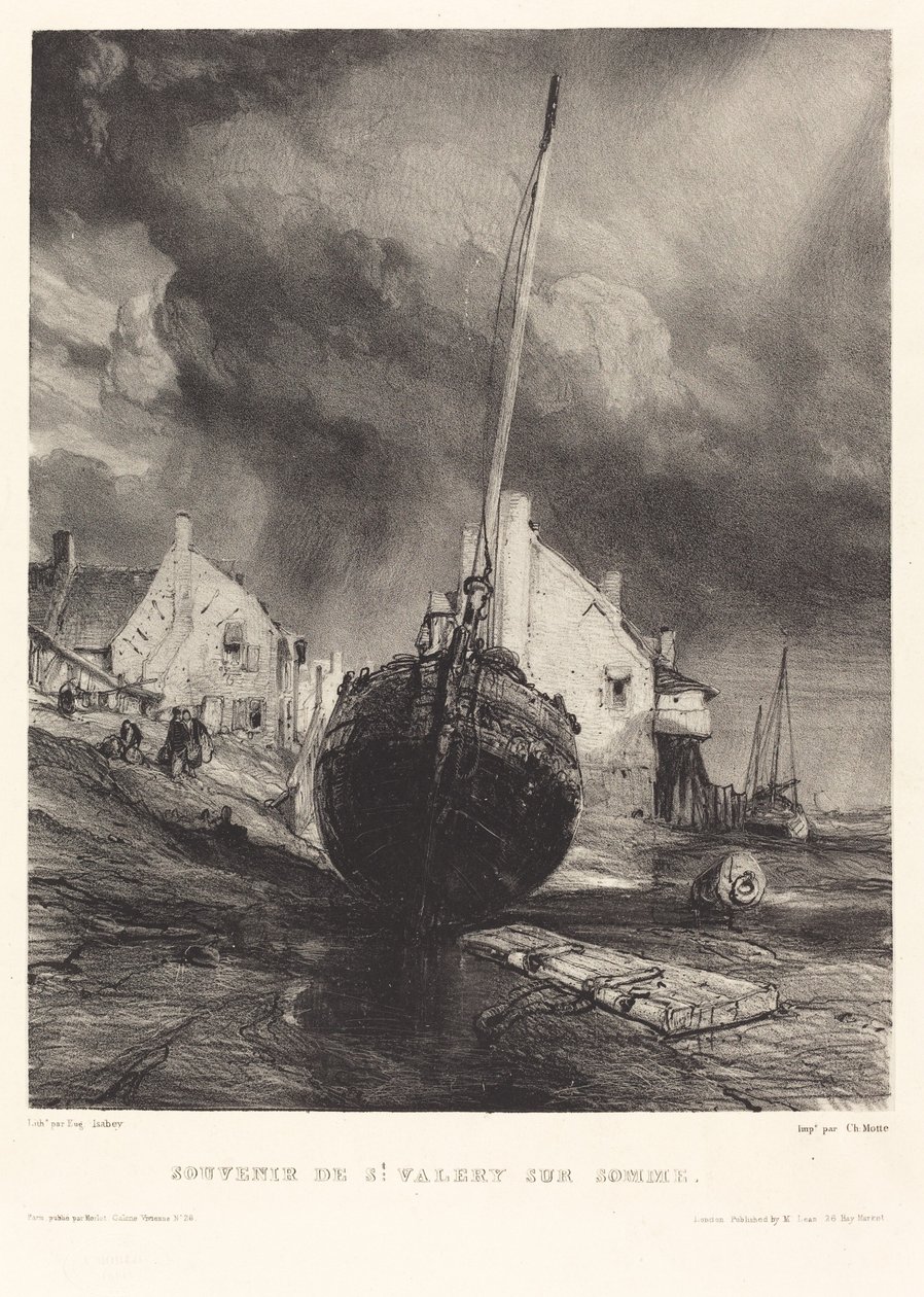 St. Valéry sur Somme emléktárgya alkotó: Eugene Isabey