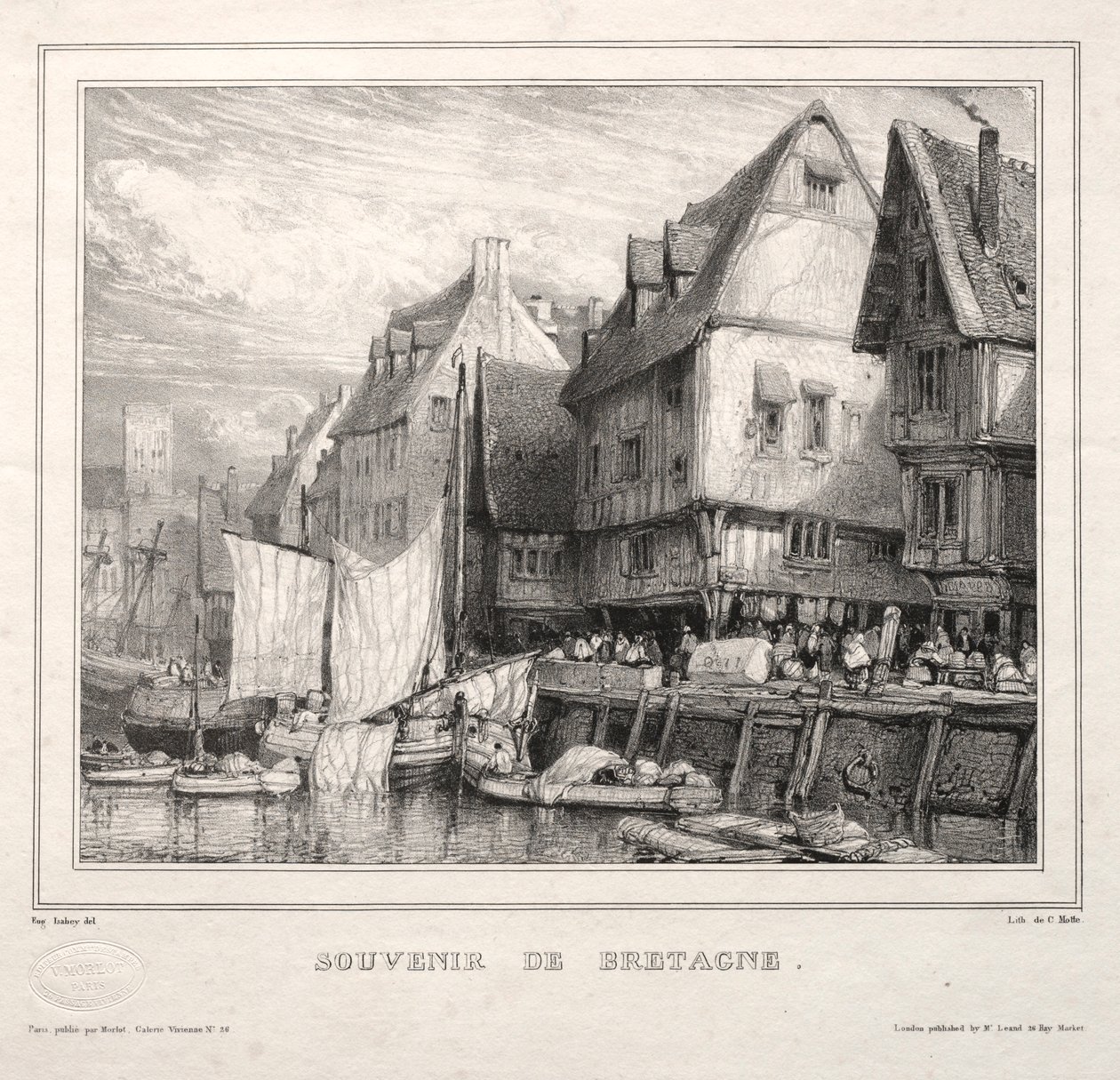 Szuvenírek: Bretagne-i szuvenír, 1832. alkotó: Eugene Isabey