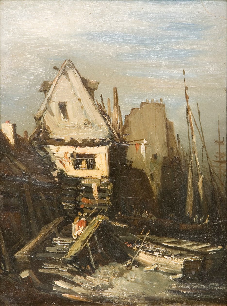 "A normann kikötő", 1823-1886 alkotó: Eugene Isabey
