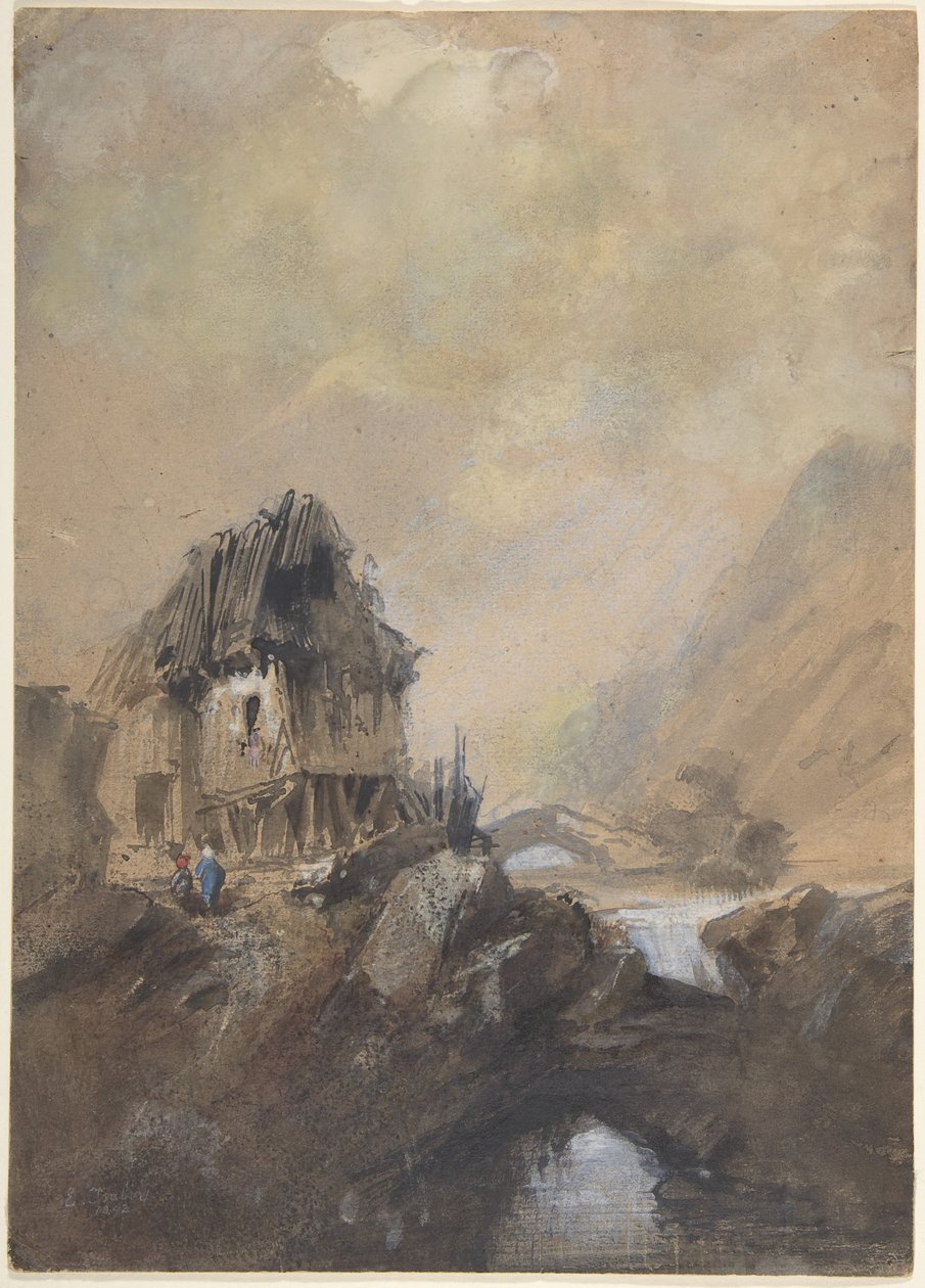 Falu Dieppe-ben alkotó: Eugene Isabey