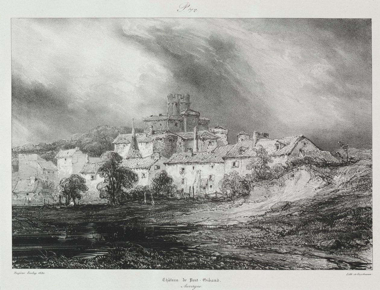 Festői és romantikus utazások az ókori Franciaországban, Auvergne..., 1830. alkotó: Eugene Isabey