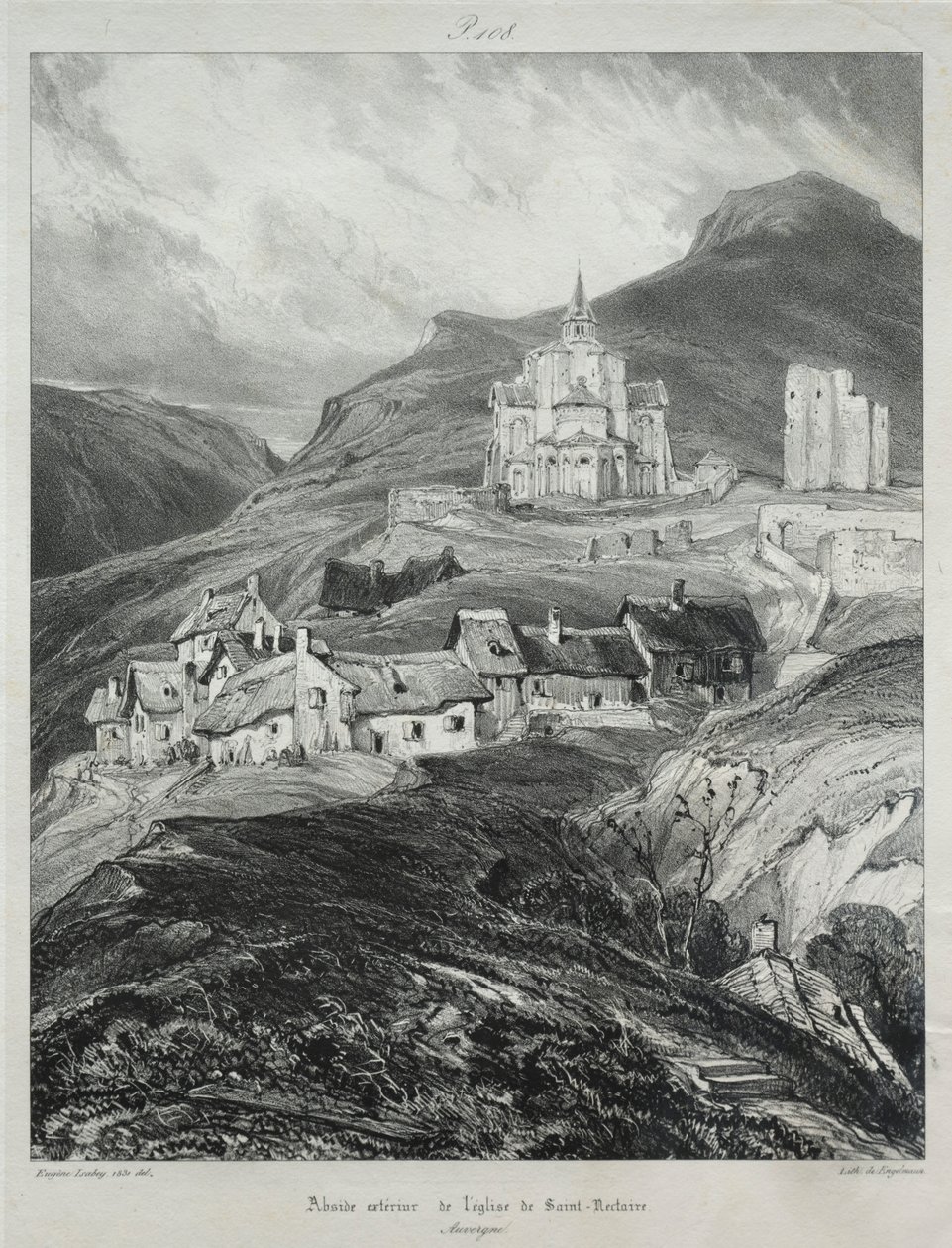 Festői és romantikus utazások az ókori Franciaországban, Auvergne..., 1831. alkotó: Eugene Isabey