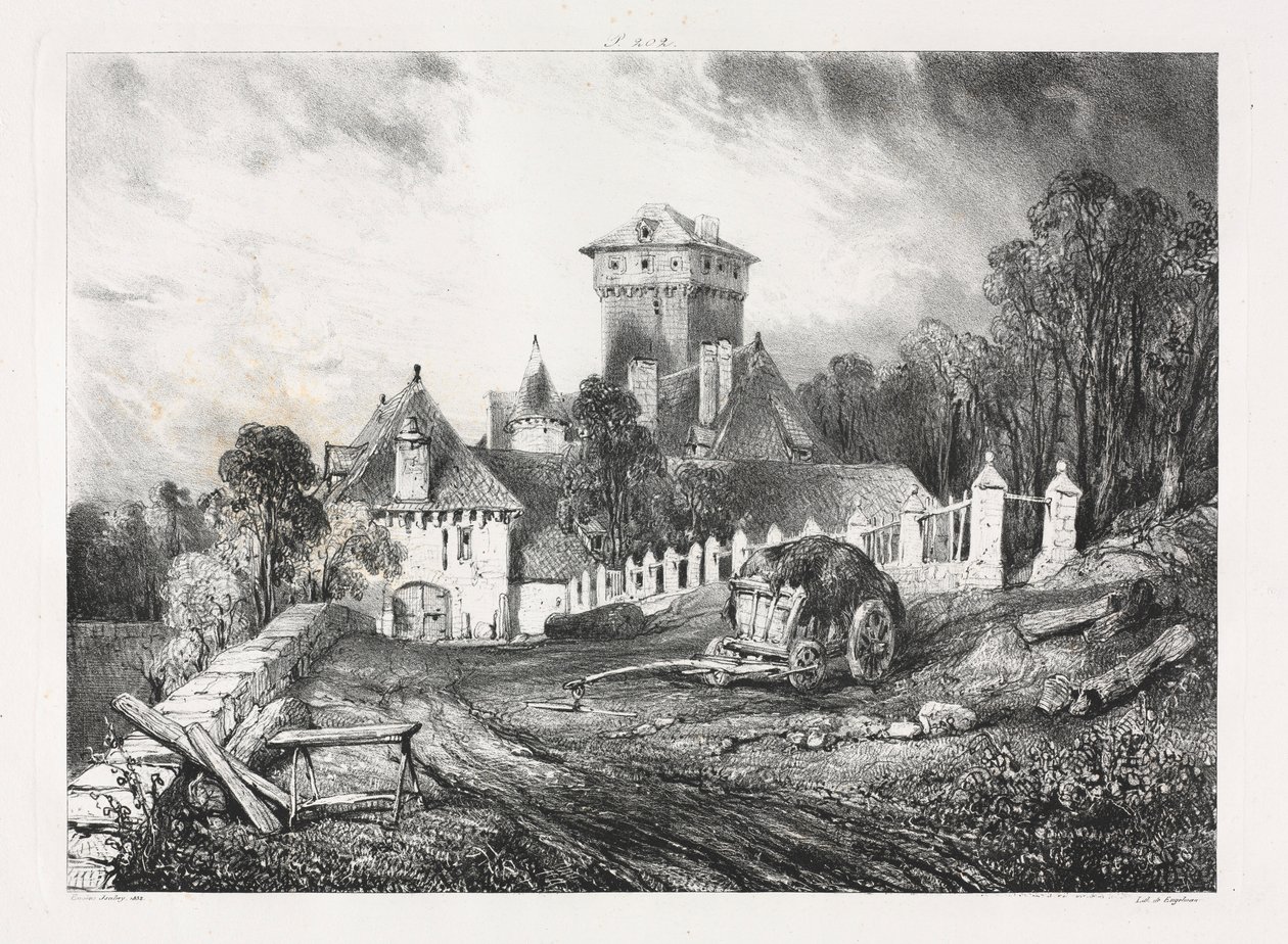 Festői és romantikus utazások az ókori Franciaországban, Auvergne..., 1832. alkotó: Eugene Isabey