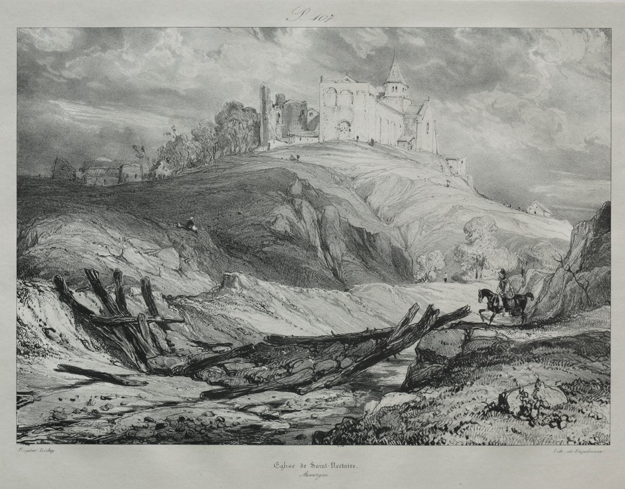 Szent Nectaire templom. alkotó: Eugene Isabey