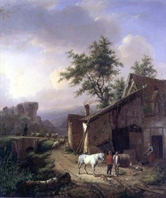 Úton hazafelé alkotó: Eugene Joseph Verboeckhoven