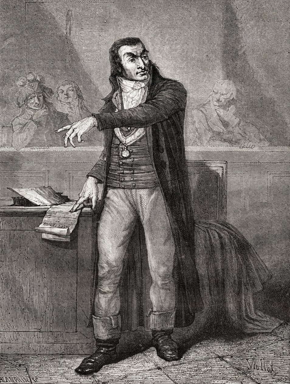 Antoine Quentin Fouquier-Tinville (1746-95), vésette: Blanpain alkotó: Eugene Joseph Viollat