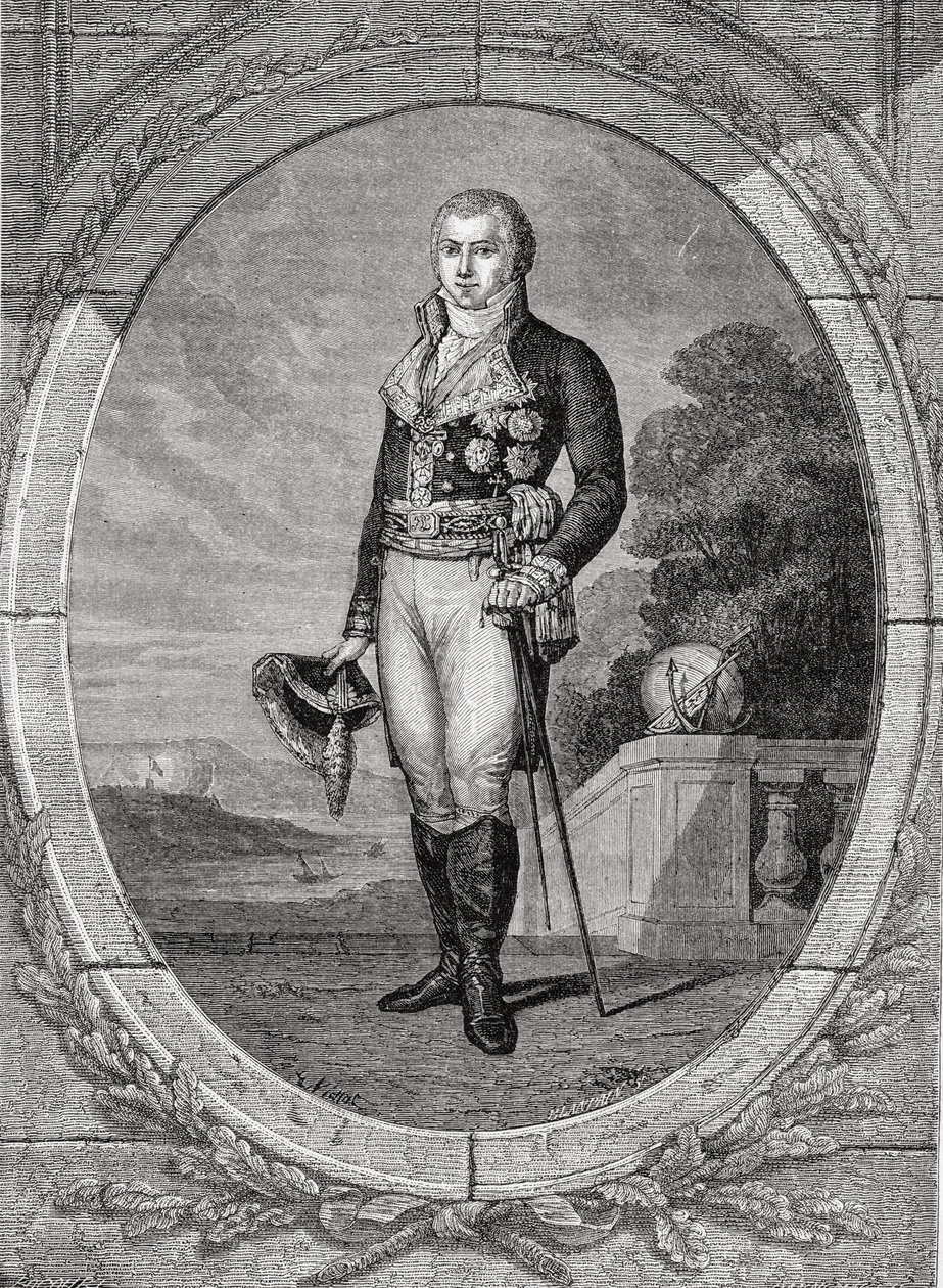 Manuel Godoy y Alvarez de Faria, Blanpain metszete, Louis Blanc (1811-82) "Histoire de la Revolution Francaise" című művéből. alkotó: Eugene Joseph Viollat