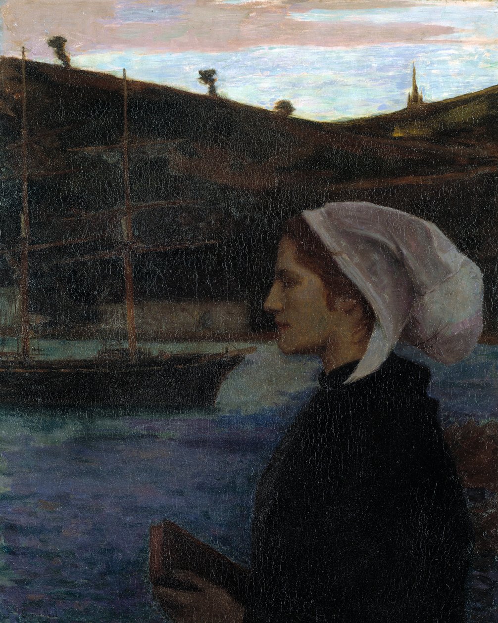 Egy breton vasárnap, kb. 1890. alkotó: Eugene Laurent Vail