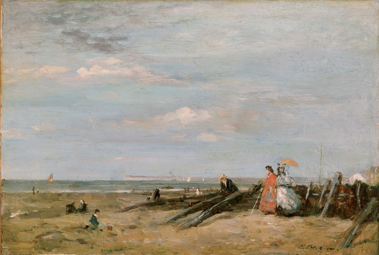 Tengerparti jelenet Trouville-ben, 1860-as évek alkotó: Eugene Louis Boudin