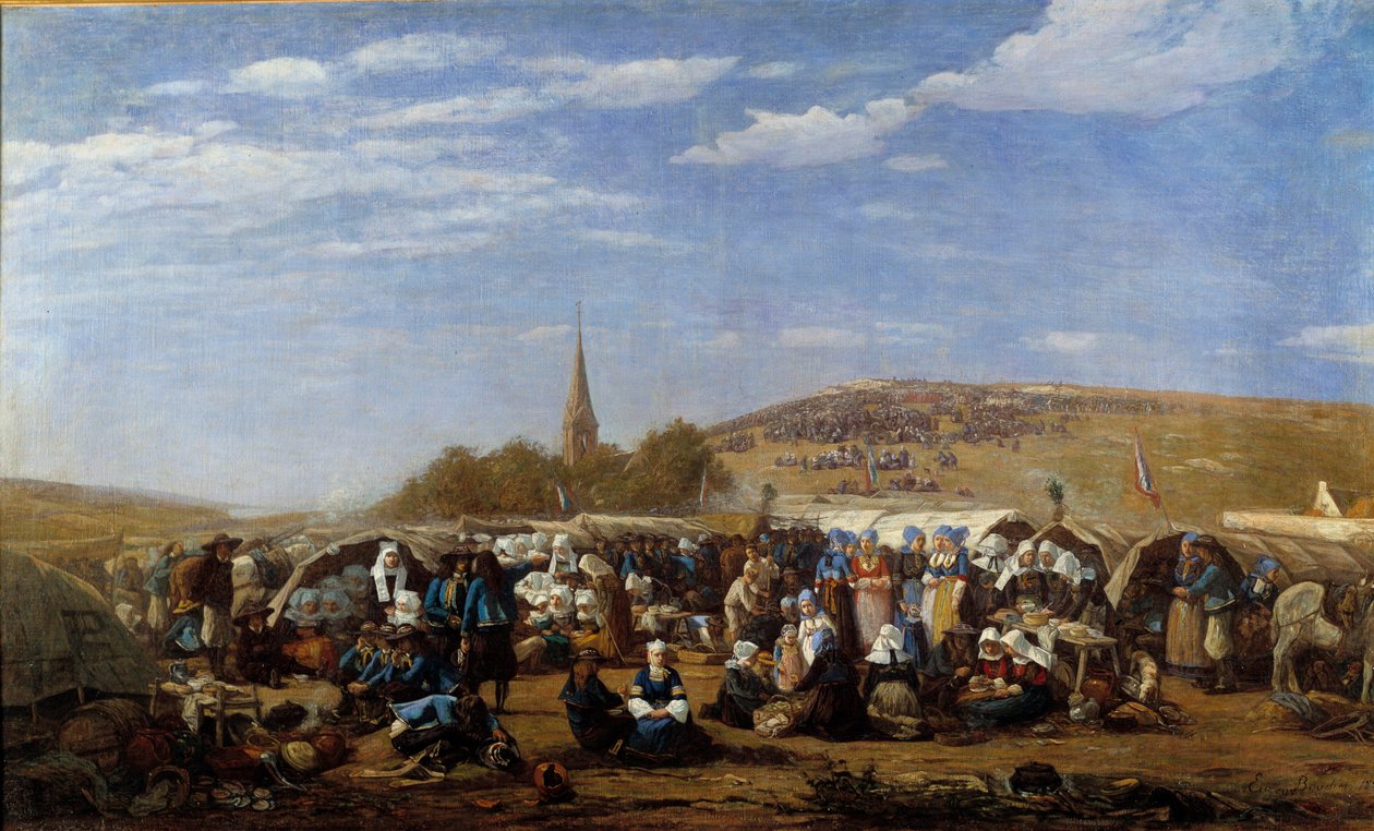 Bocsánat Szent Anna la Paludnak 1858-ban Vallási ünnepség Bretagne-ban. Eugene Louis Boudin (1824-1898) festménye 1858 Le Havre, Musee des Beaux Arts. alkotó: Eugene Louis Boudin