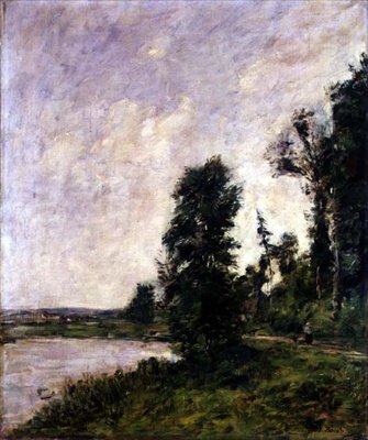 Along the Touques, 1890-91 (olaj, vászon) alkotó: Eugene Louis Boudin