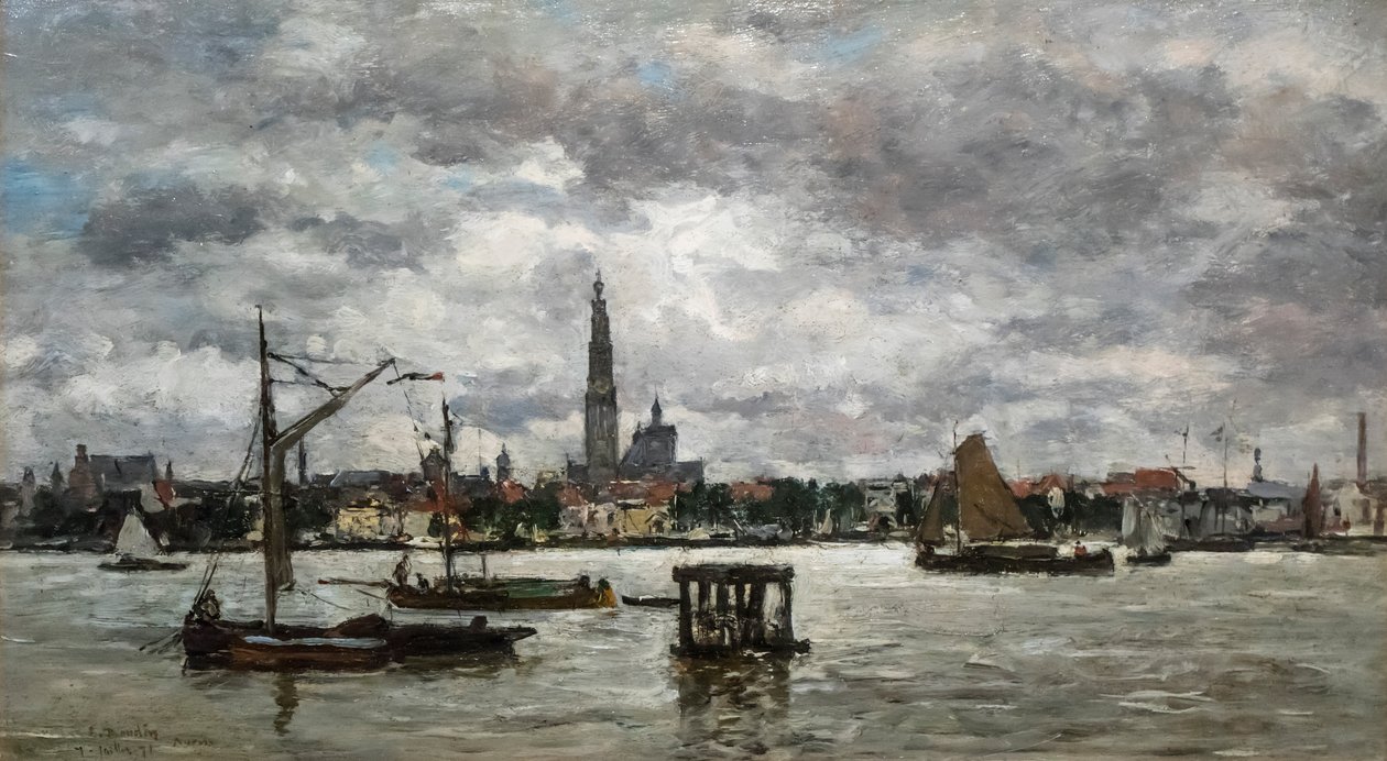 Antwerpen A Schelde alkotó: Eugene Louis Boudin
