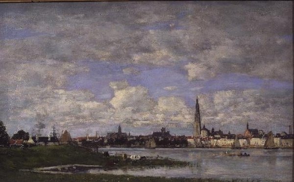 Antwerpen Flandria csúcsáról (olaj, vászon) alkotó: Eugene Louis Boudin