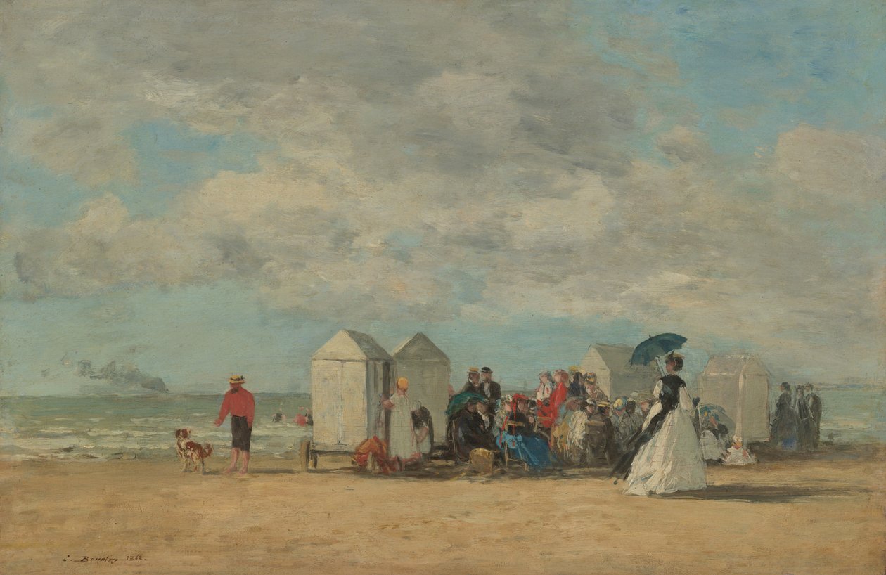Strand jelenet alkotó: Eugene Louis Boudin