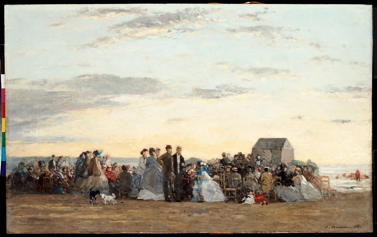 Tengerparti jelenet, 1865 alkotó: Eugene Louis Boudin