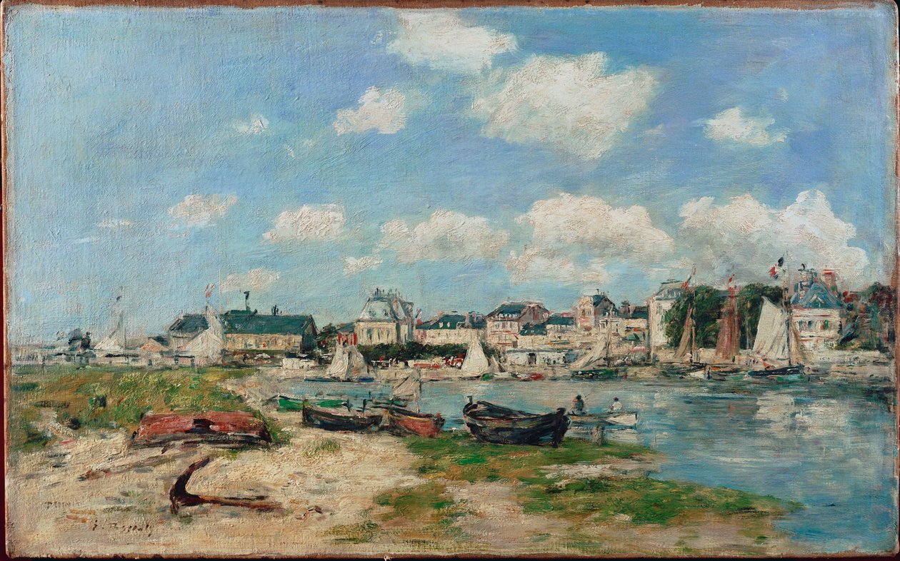 Trouville-i strand, Franciaország (olaj, vászon) alkotó: Eugene Louis Boudin
