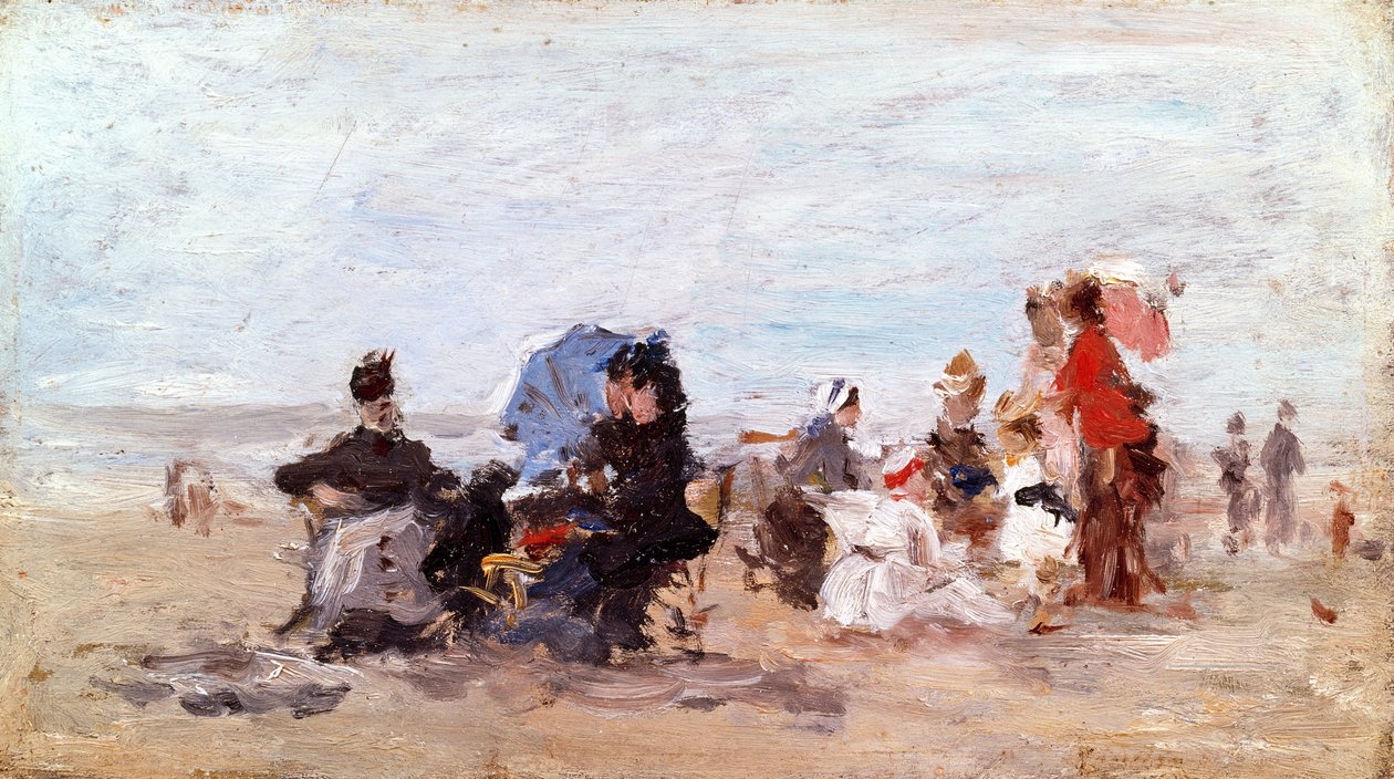 Beach Deauville közelében, 1874 körül alkotó: Eugene Louis Boudin