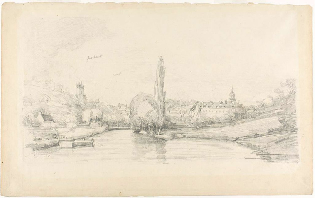 Csatorna jelenet Brüsszel közelében alkotó: Eugene Louis Boudin