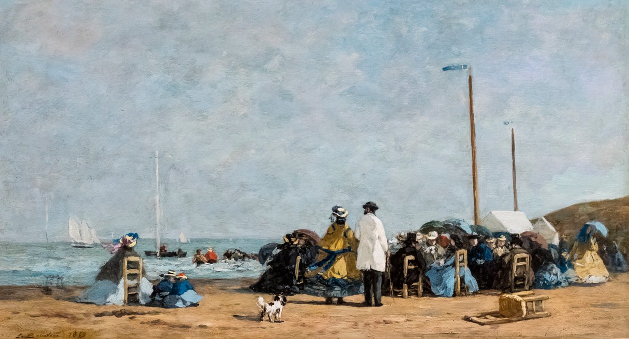 Krinolinok a tengerparton alkotó: Eugene Louis Boudin