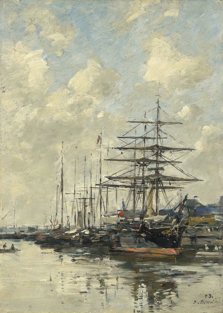 Deauville, a csónak medence, 1887 alkotó: Eugene Louis Boudin