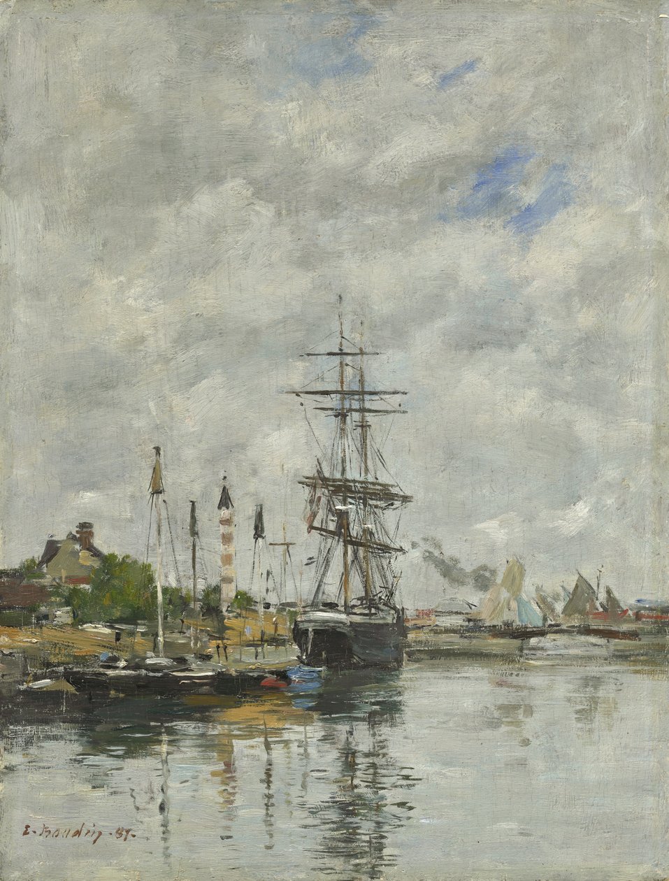 Deauville, a csónak medence, 1887 alkotó: Eugene Louis Boudin