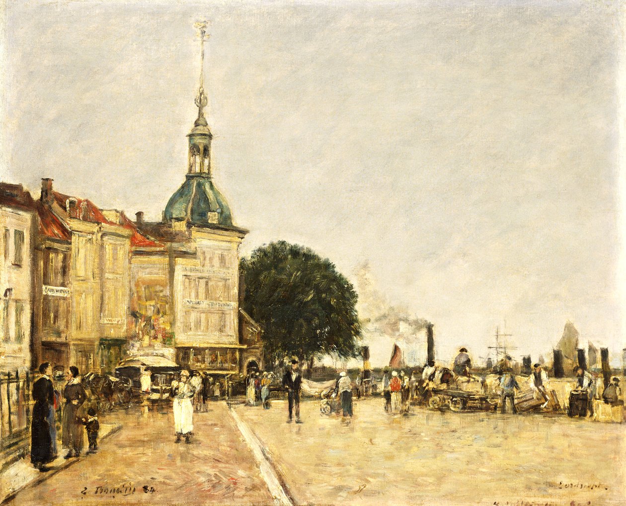 Dordrecht, La Ville, 1884 alkotó: Eugene Louis Boudin