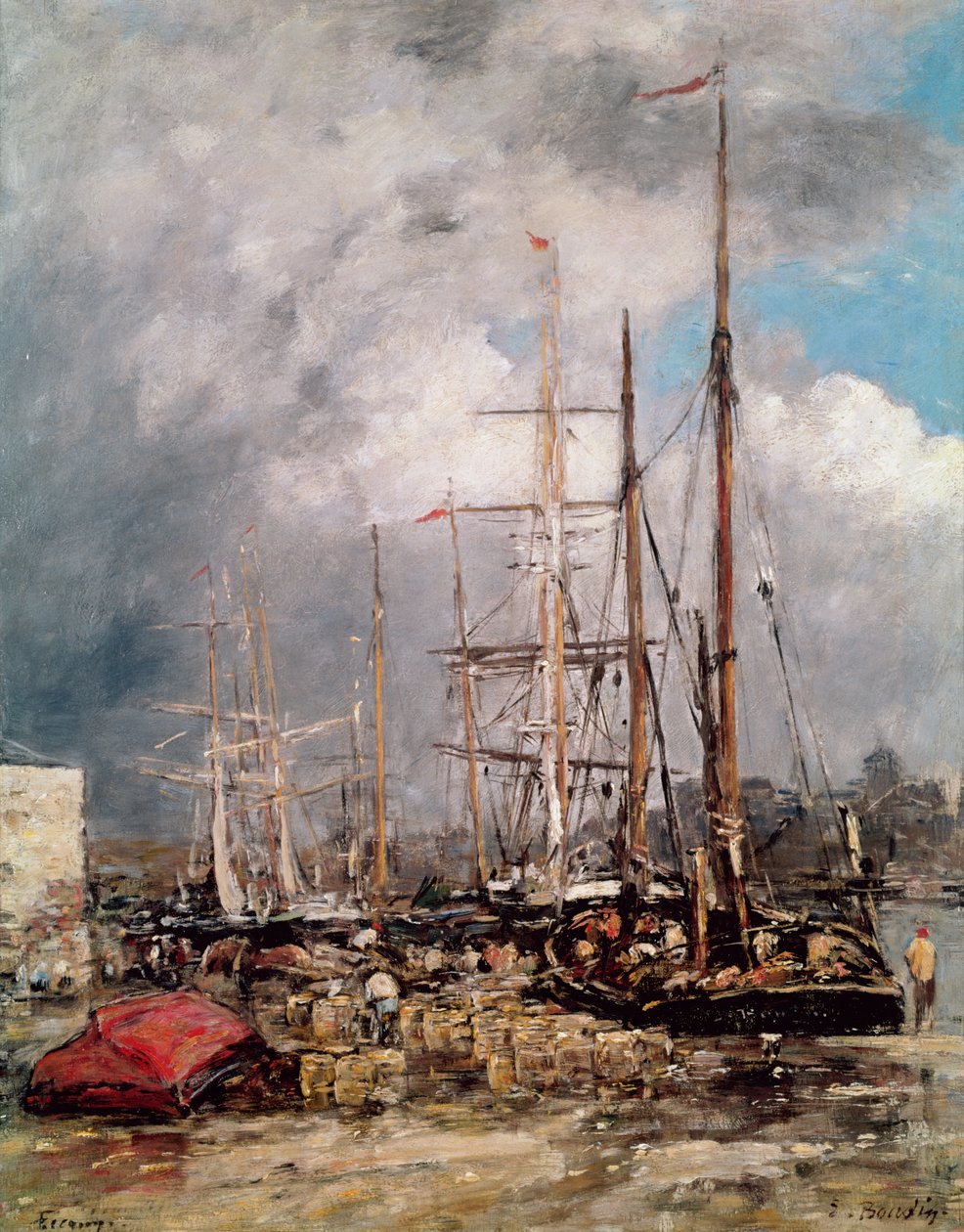Fecamp, Herring Fishers, 1892-94 alkotó: Eugene Louis Boudin