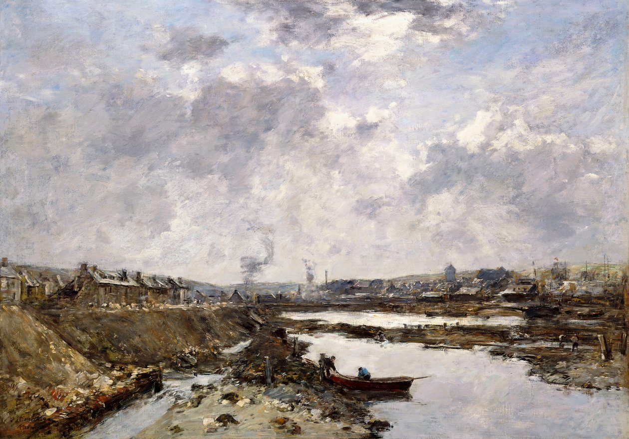 Fecamp, az Arriere-kikötő az építkezésben, 1883 alkotó: Eugene Louis Boudin