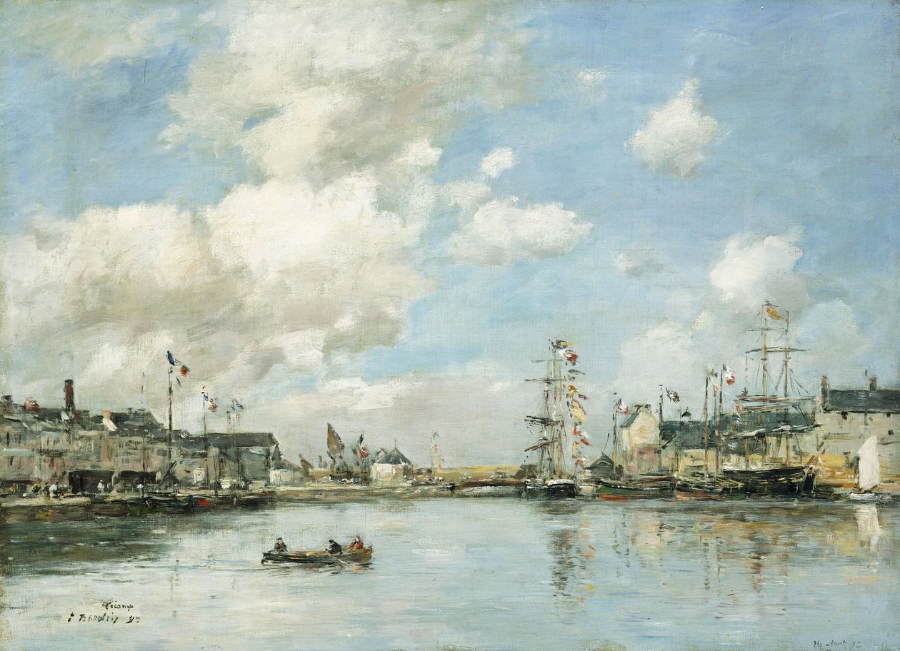 Fecamp, a medence, 1892 alkotó: Eugene Louis Boudin