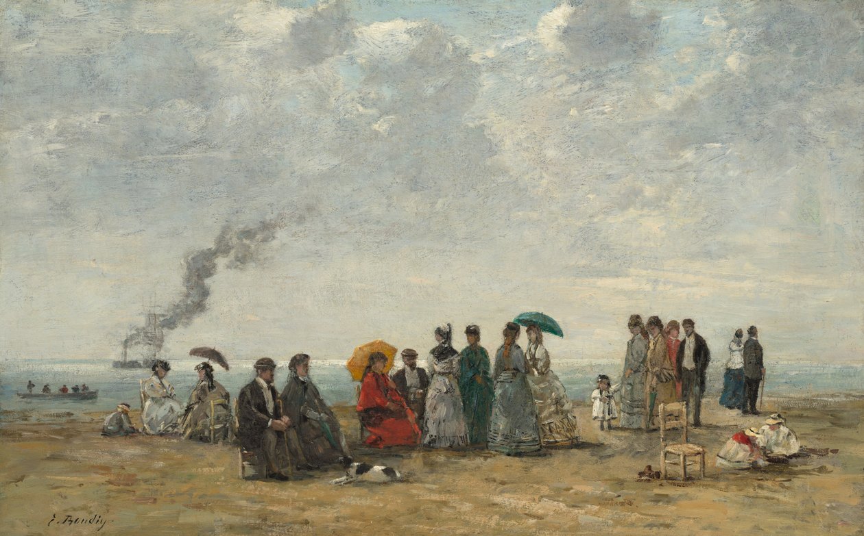 Figurák a tengerparton c. 1867-70 (olaj, vászon) alkotó: Eugene Louis Boudin