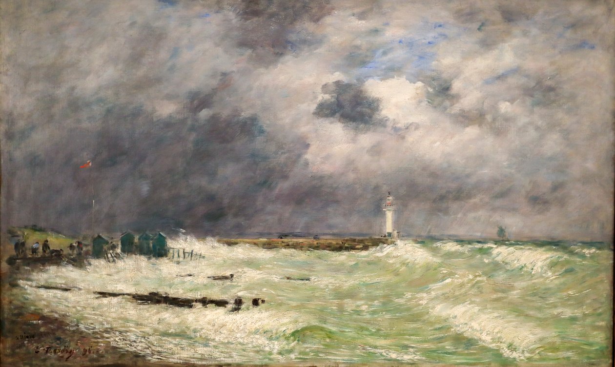 Szélroham Frascatiban, Le Havre-ban alkotó: Eugene Louis Boudin