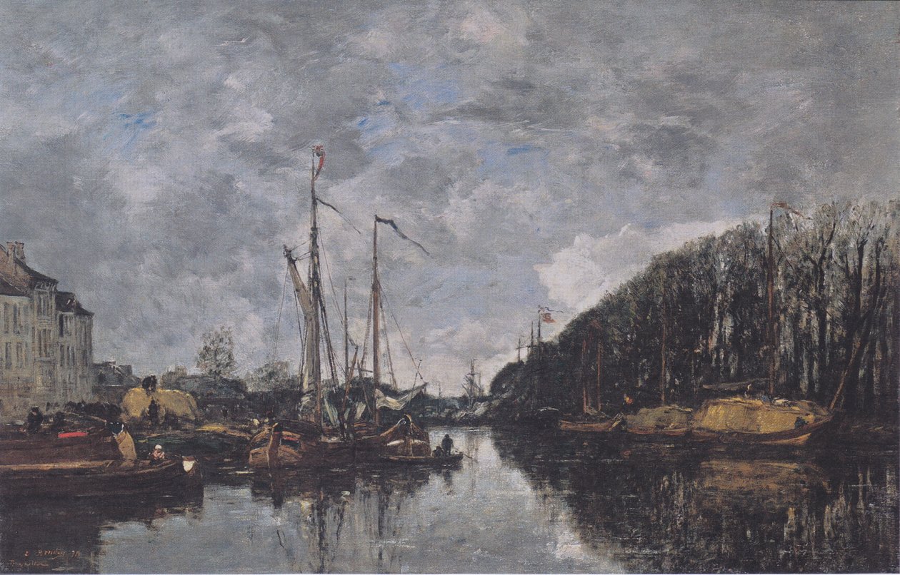 Csatorna a brüsszeli Allèe Verte csatornán alkotó: Eugene Louis Boudin