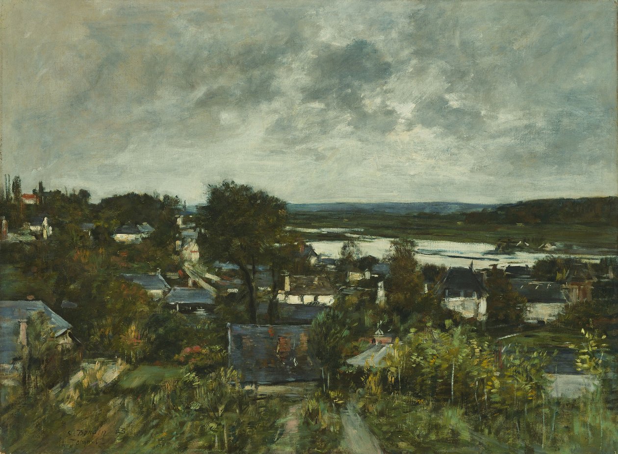 La Touques Deauville közelében alkotó: Eugene Louis Boudin