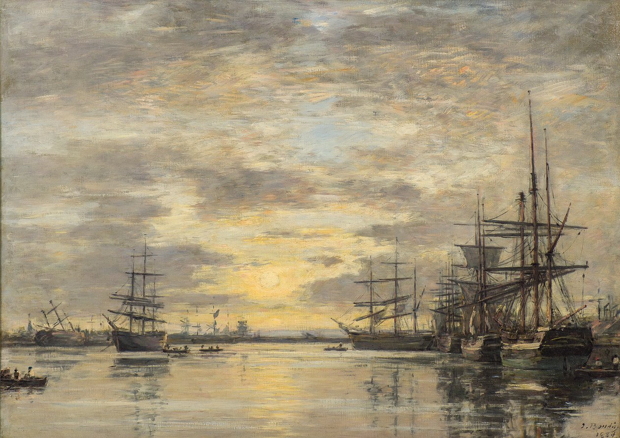 Az Eure-medence Le Havre-ban alkotó: Eugene Louis Boudin