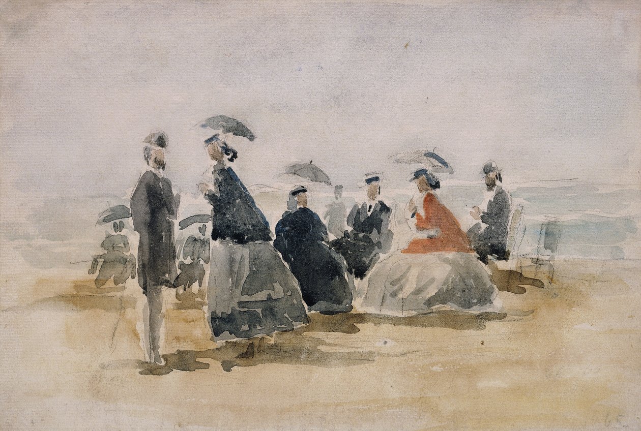 Les Crinolines, 1865 alkotó: Eugene Louis Boudin