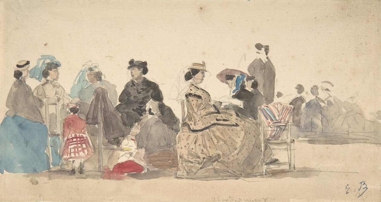 A tengerparton, 1865. alkotó: Eugene Louis Boudin