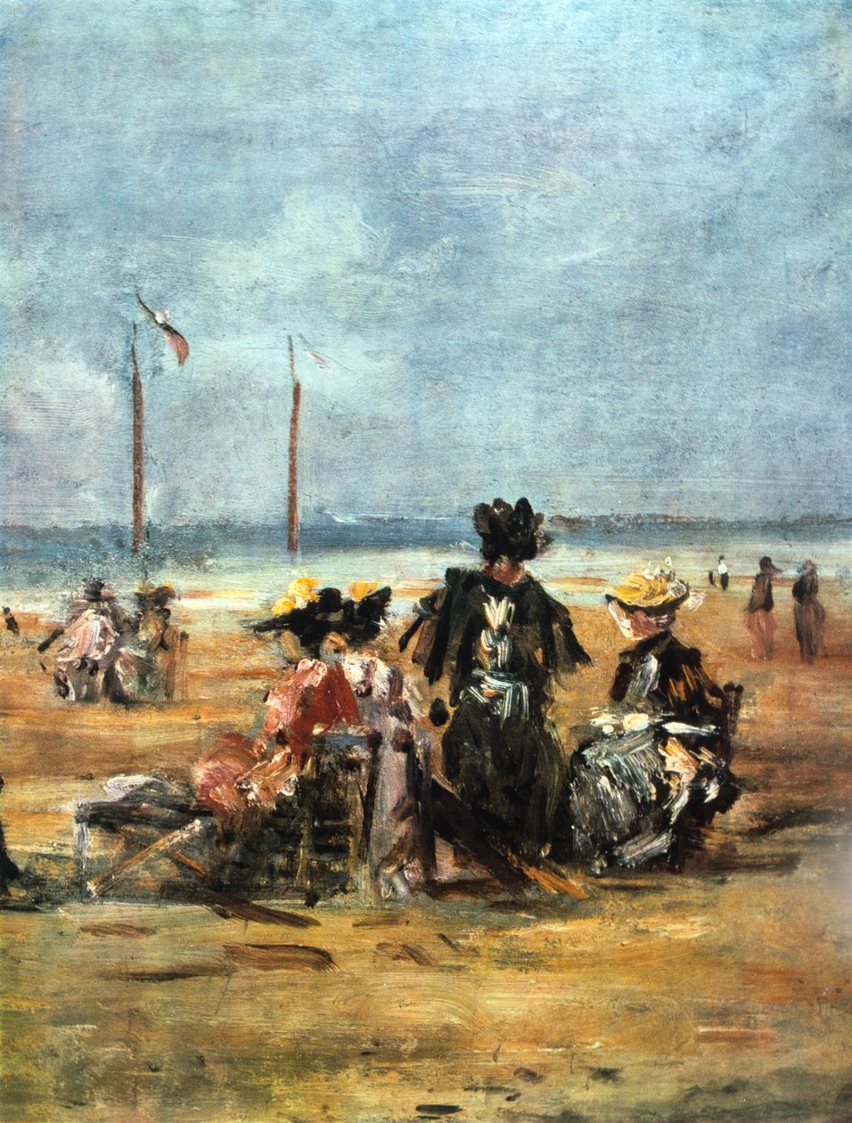 A tengerparton, részlet, 1880 alkotó: Eugene Louis Boudin