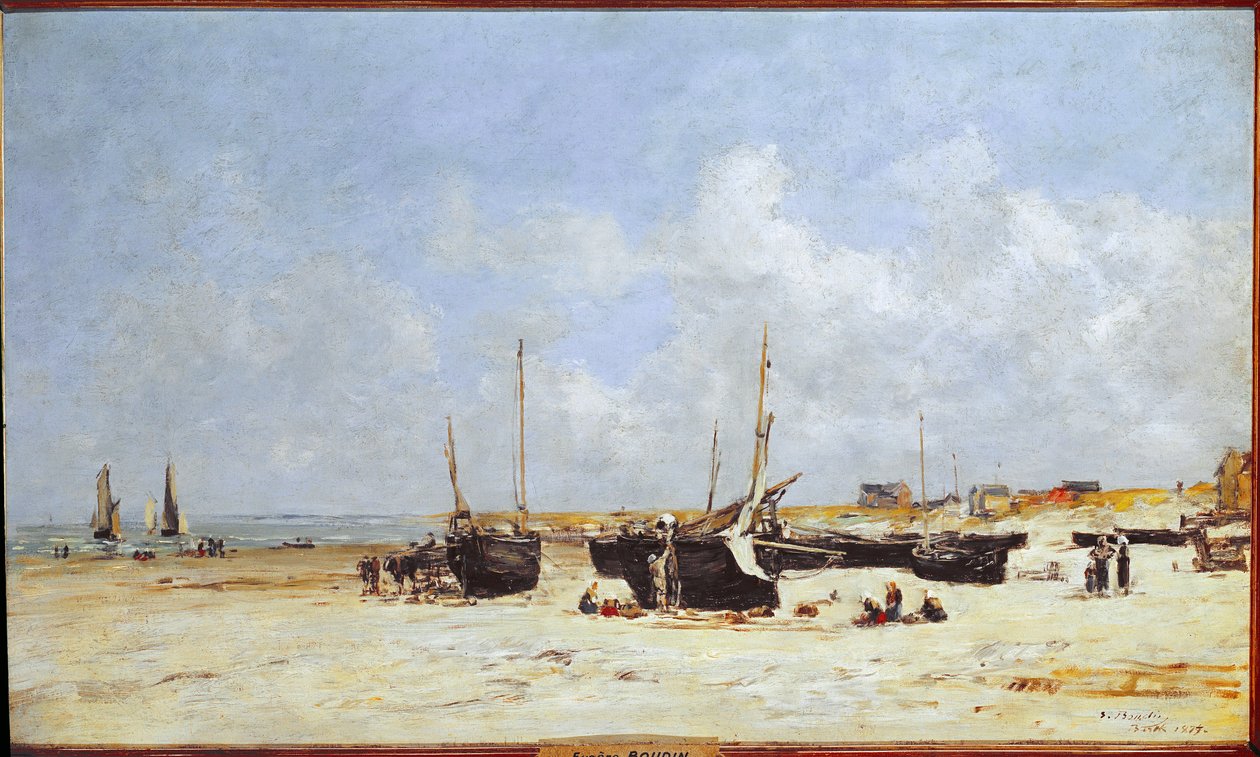 Berck tengerpartján, Pas-de-Calais-ban (olaj, vászon alkotó: Eugene Louis Boudin