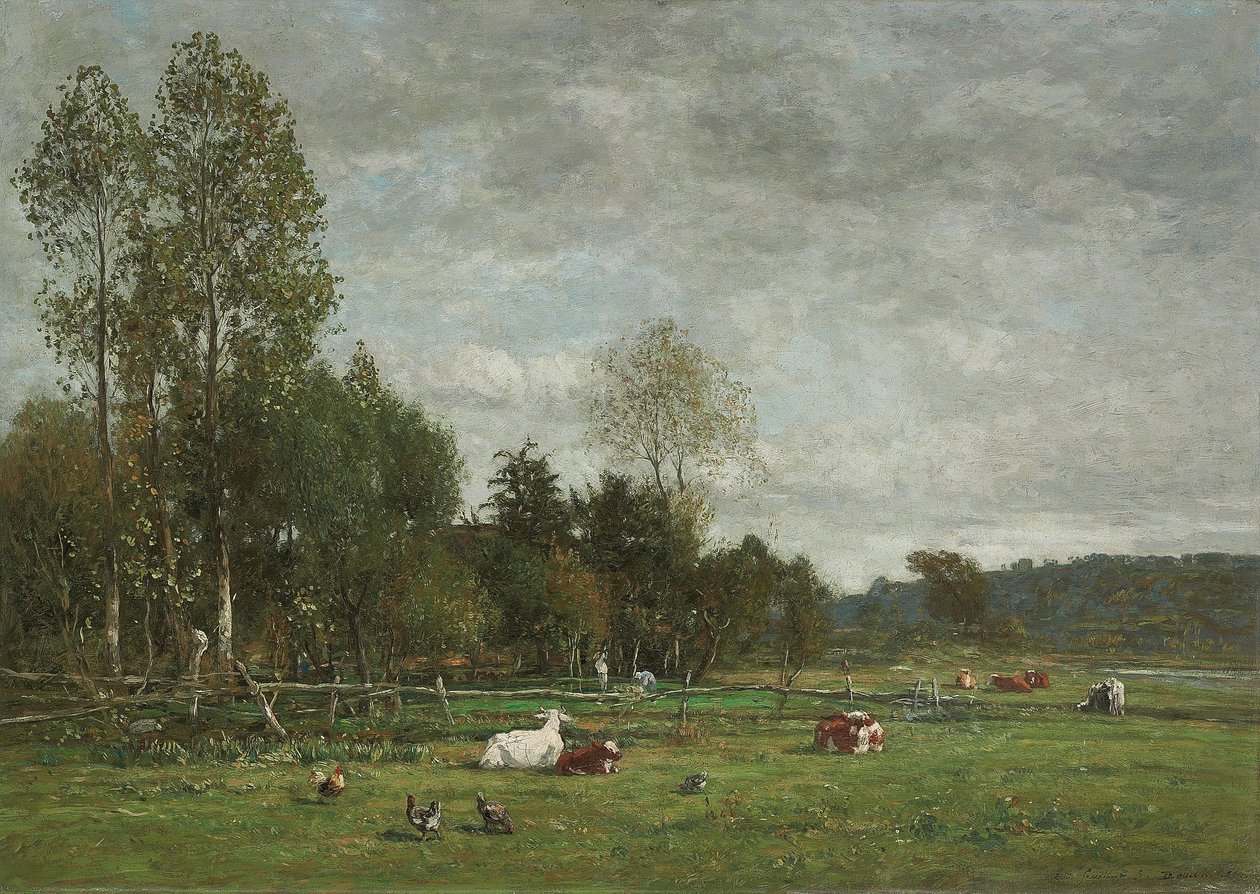 Legelő Honfleur mellett, 1864 alkotó: Eugene Louis Boudin