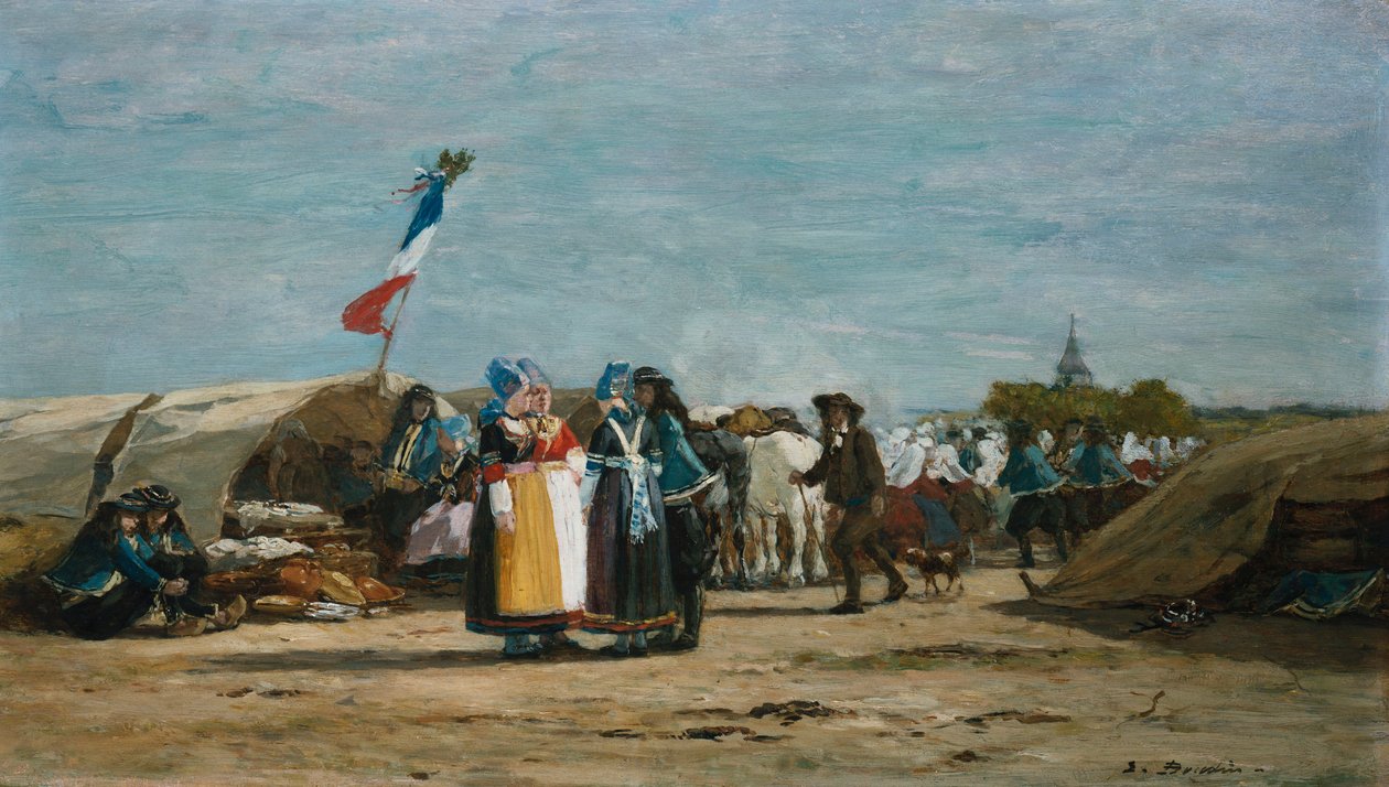 Zarándoklat Finistere-ben, Bretagne-ban alkotó: Eugene Louis Boudin