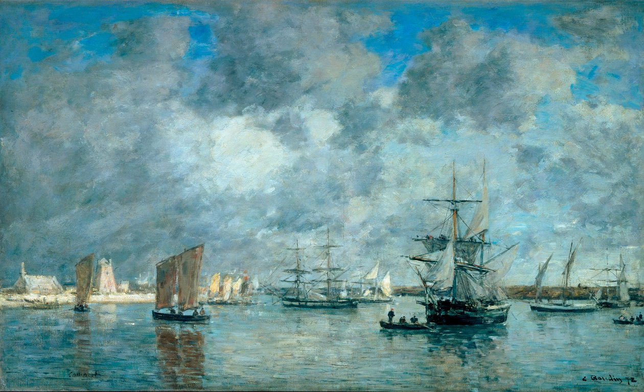 Camaret-sur-Mer kikötője (Camaret-sur-Mer). Eugene Boudin festménye (1824-1898) alkotó: Eugene Louis Boudin