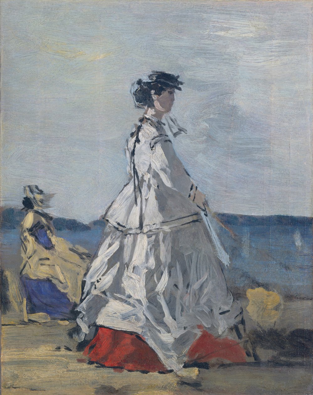 Pauline Metternich hercegnő 1836-1921 a tengerparton, kb. 1865-67. alkotó: Eugene Louis Boudin