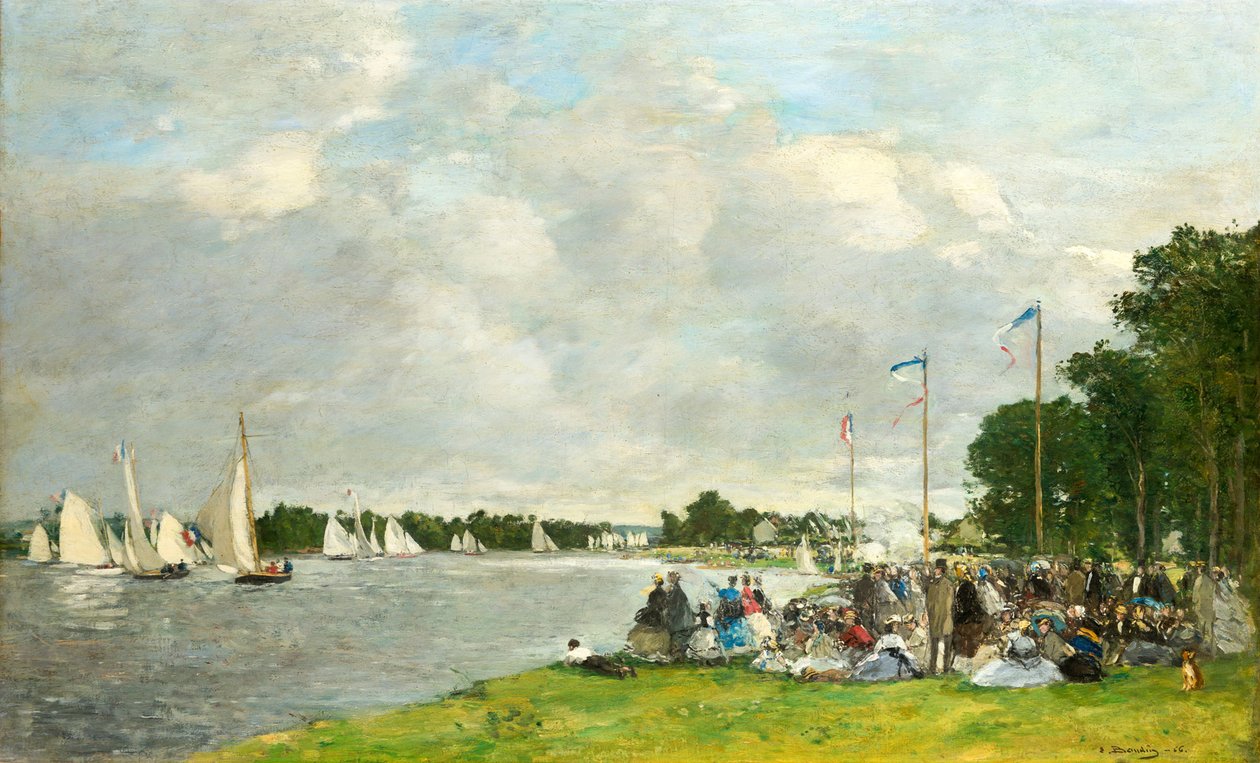 Regatta Argenteuilban, 1866. alkotó: Eugene Louis Boudin