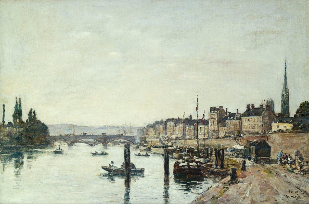 Rouen; A Szajna és a Pont Corneill, 1895 alkotó: Eugene Louis Boudin