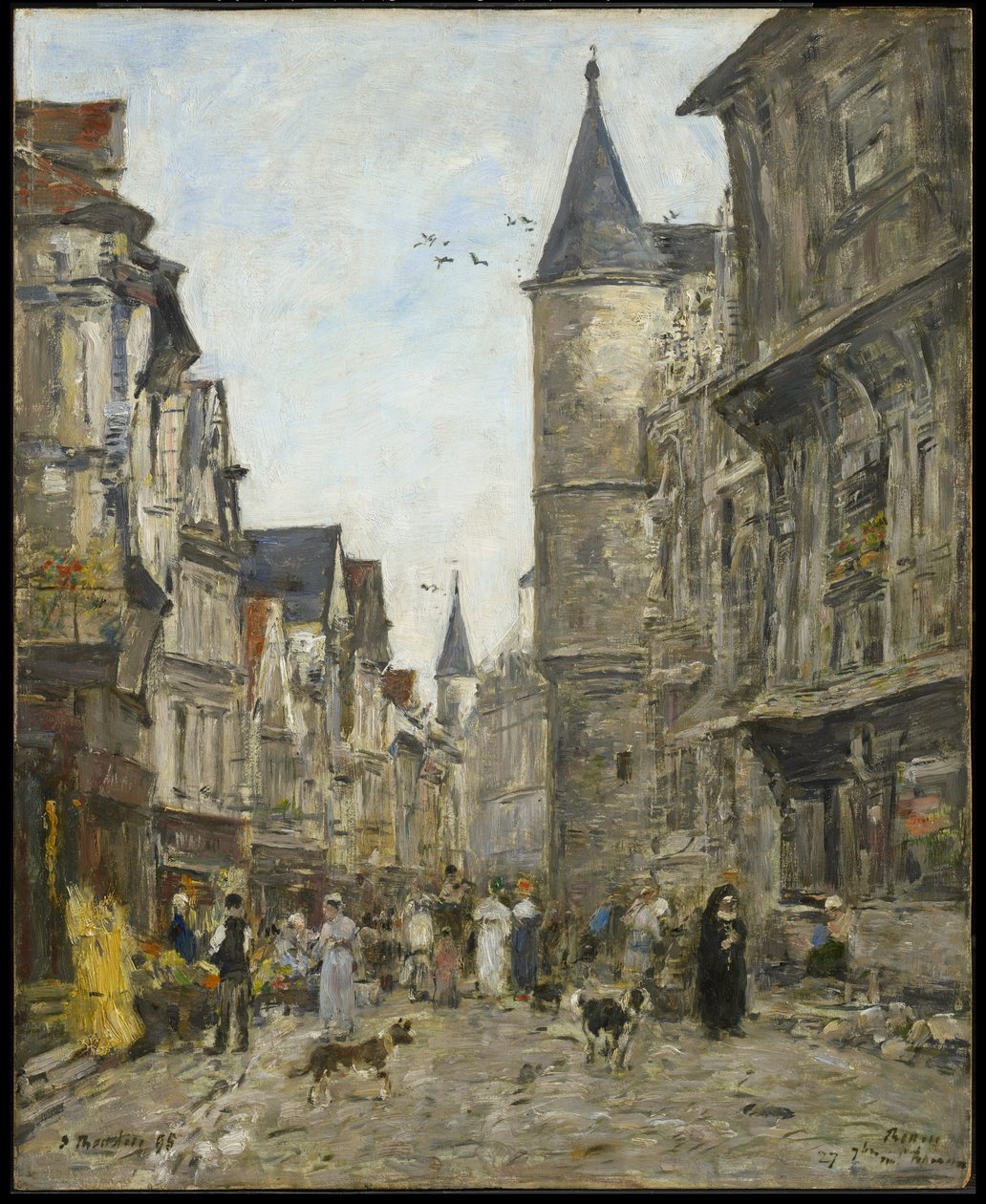 Saint-Romain utca, Rouen alkotó: Eugene Louis Boudin