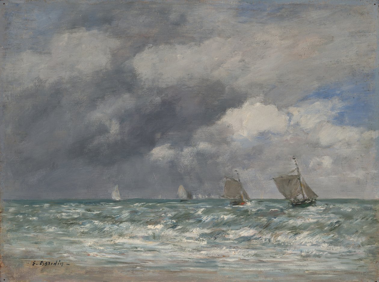 Vitorlások Trouville közelében, 1885-90 körül alkotó: Eugene Louis Boudin
