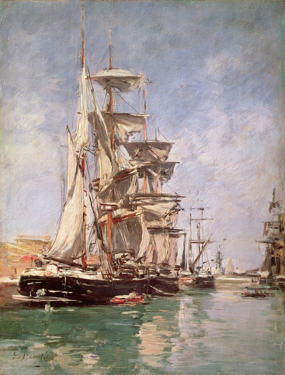 Vitorlás (olaj, vászon) alkotó: Eugene Louis Boudin