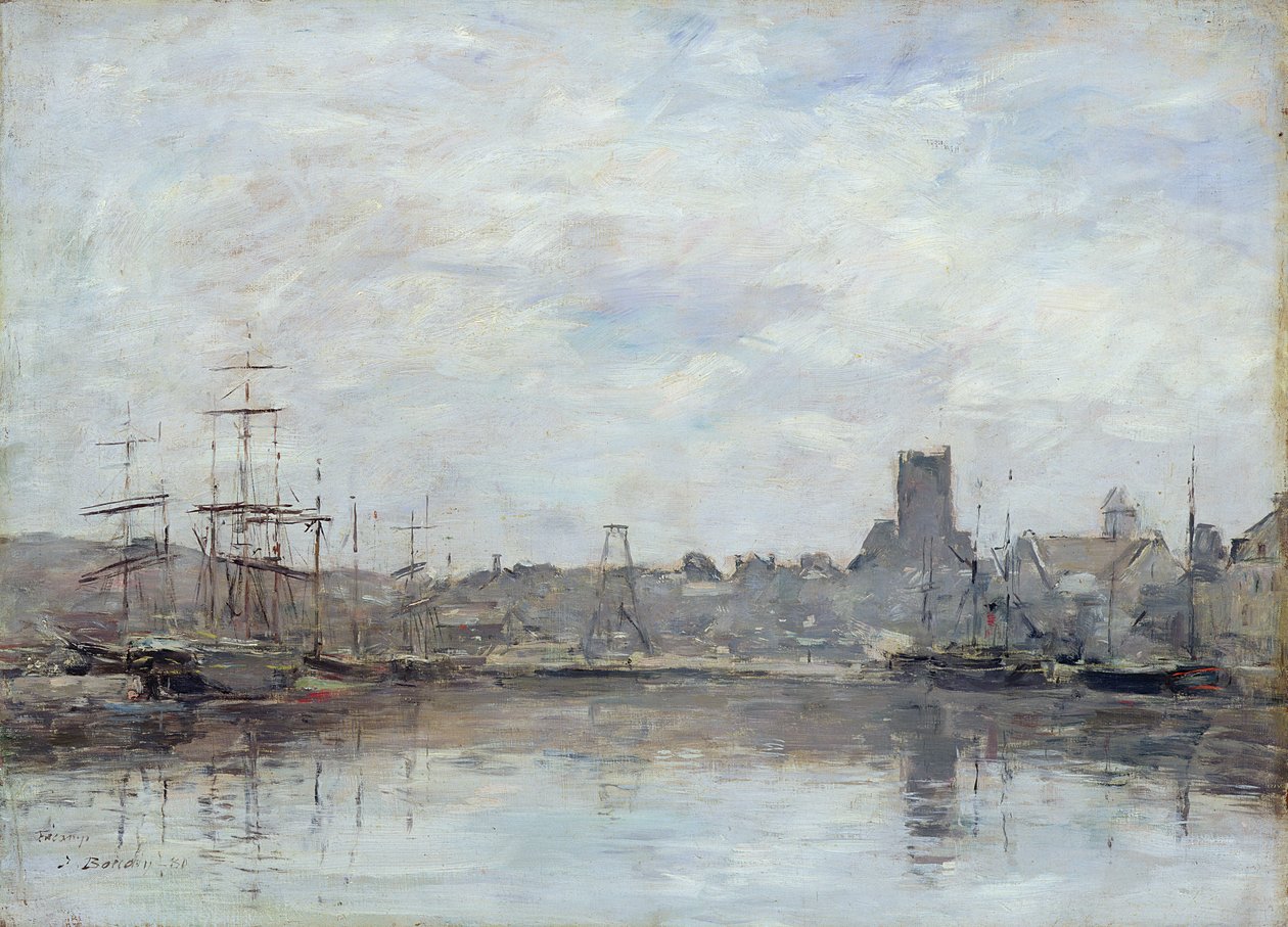 Szeptemberi reggel: Fecamp kikötője alkotó: Eugene Louis Boudin